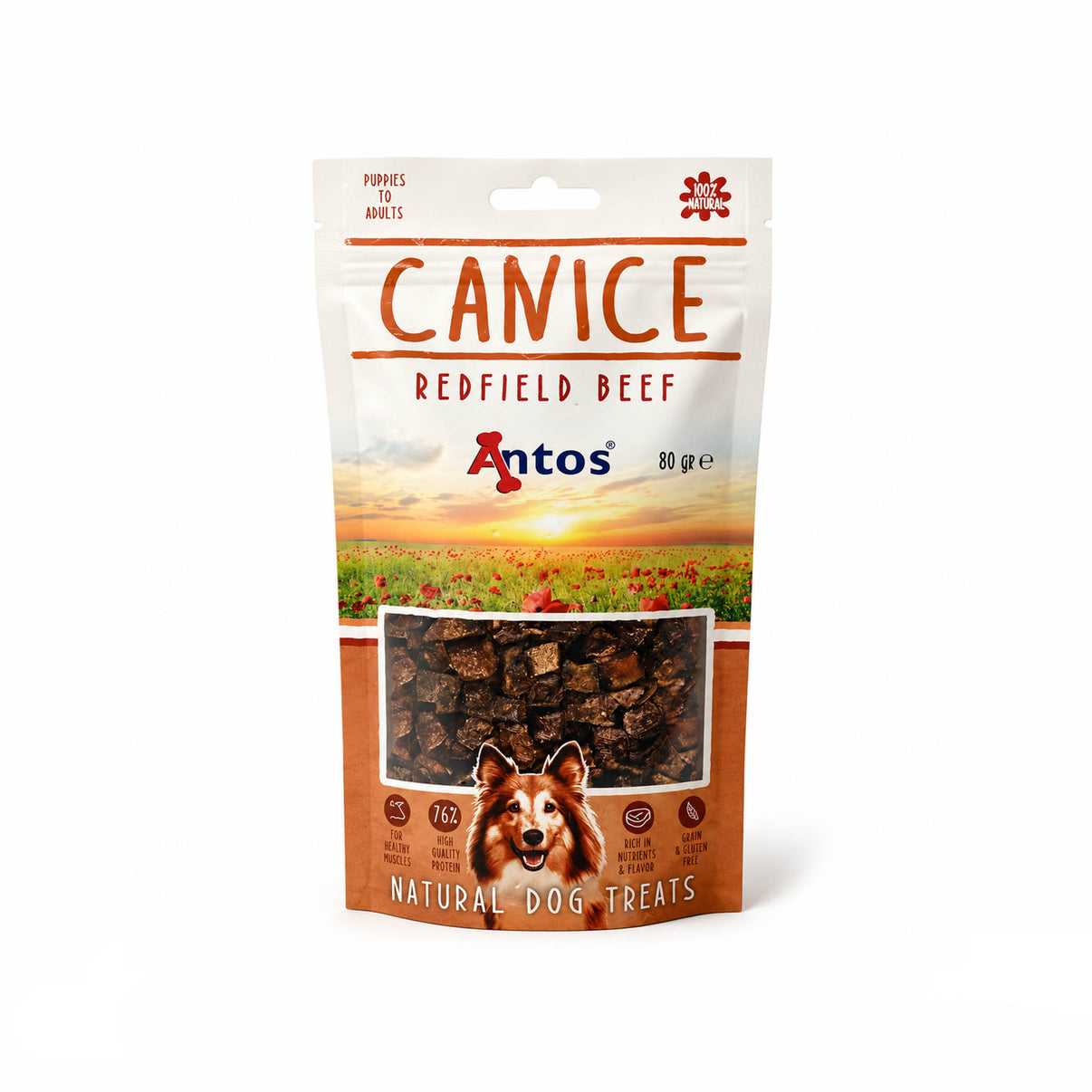 CANICE DI MANZO | Bocconcini 100% Naturali per Cani 80g