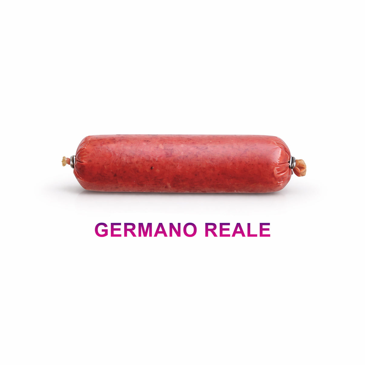 GERMANO REALE - Conf 200 gr sausage in packaging on a white background.