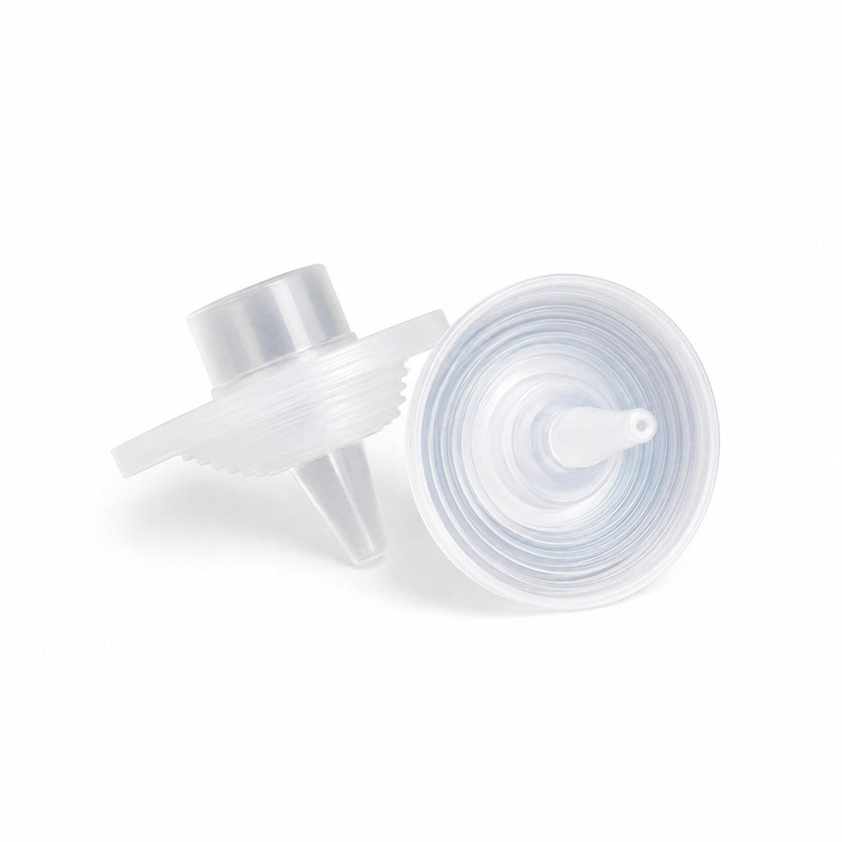 TETTARELLA MINI EASY GRIP E SIRINGA - set di tappi in plastica trasparente per uso pratico e facile